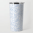 Ditsy Toile Floral Blue and White Travel Mug Gallery Image 1