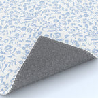 Ditsy Toile Floral Blue and White Rug Gallery Image 4