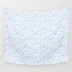 Ditsy Toile Floral Blue and White Wall Tapestry Gallery Image 4