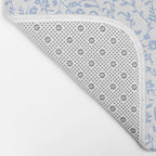 Ditsy Toile Floral Blue and White Bath Mat Gallery Image 2