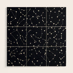 Night Sky, Constellation & Stars Wood Wall Art Gallery Image 1