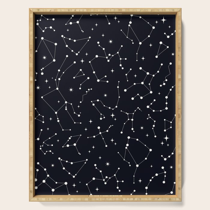 Night Sky, Constellation & Stars Serving Tray Gallery Image 1