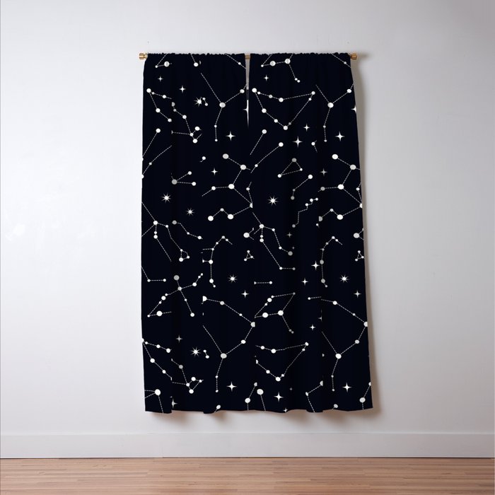 Night Sky, Constellation & Stars Window Curtain Gallery Image 3