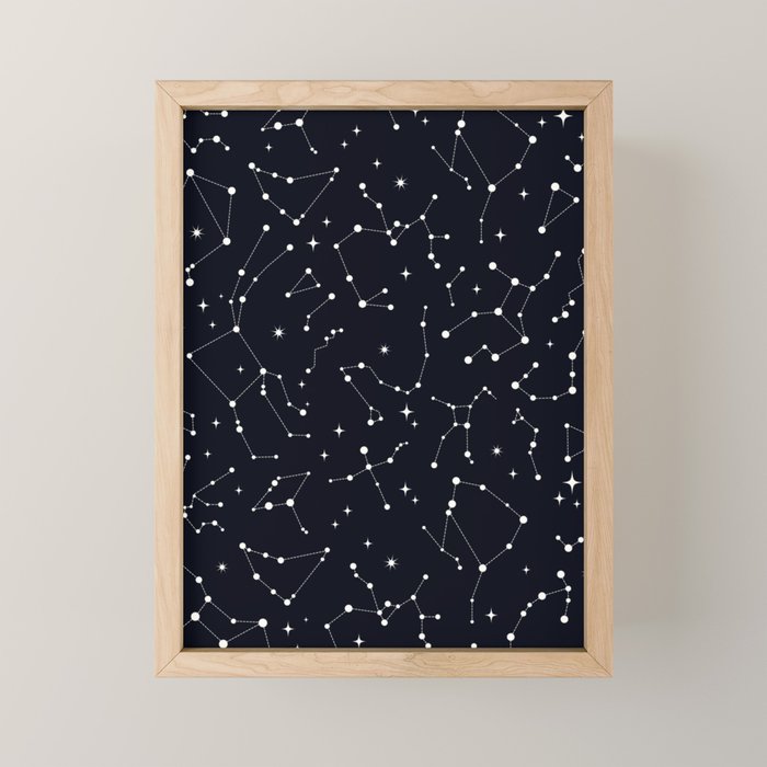 Night Sky, Constellation & Stars Mini Art Print Gallery Image 1