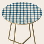 Organic Gingham Blue Side Table Gallery Image 2