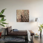 Triangles Putty Mauve Wood Wall Art Gallery Image 2