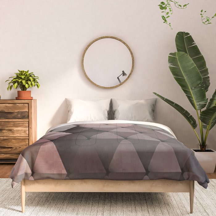 Triangles Putty Mauve Comforter Gallery Image 3