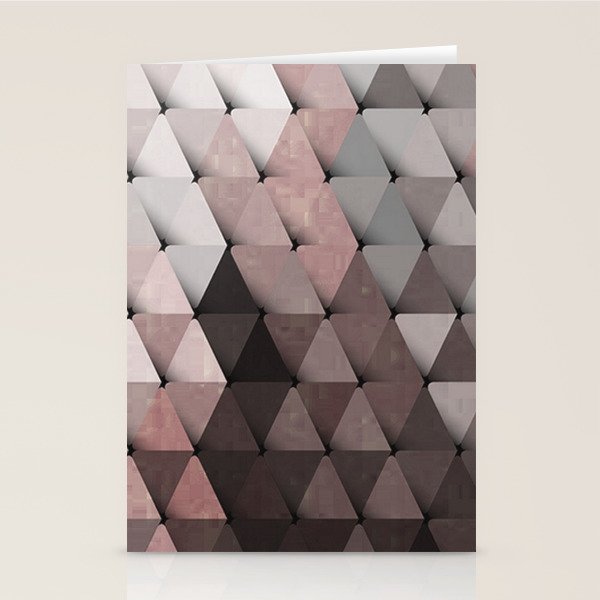 Triangles Putty Mauve Stationery Card Gallery Image 2
