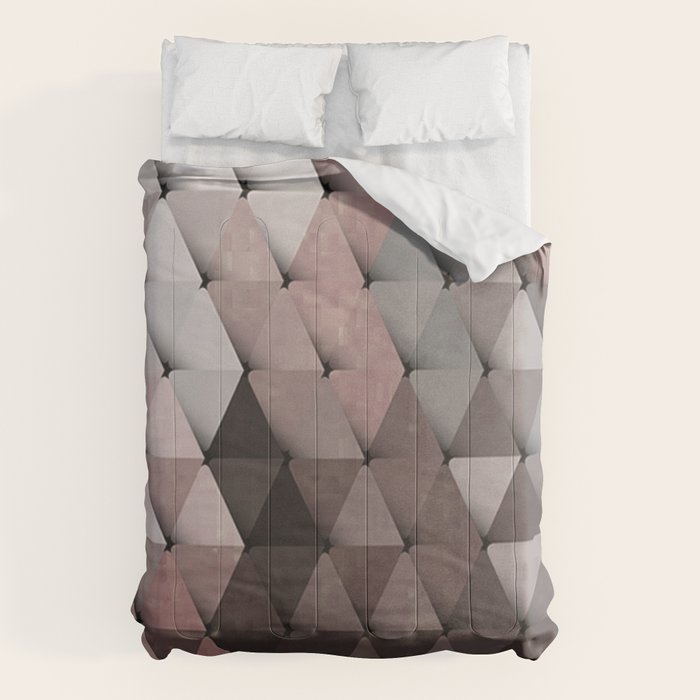 Triangles Putty Mauve Comforter Gallery Image 1