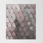 Triangles Putty Mauve Throw Blanket Gallery Image 2