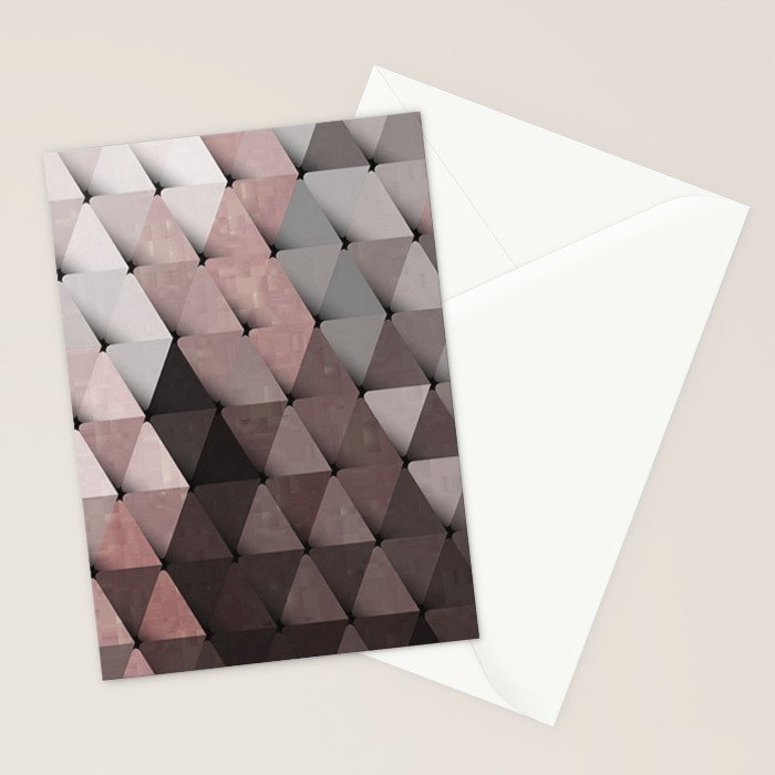 Triangles Putty Mauve Stationery Card Gallery Image 2