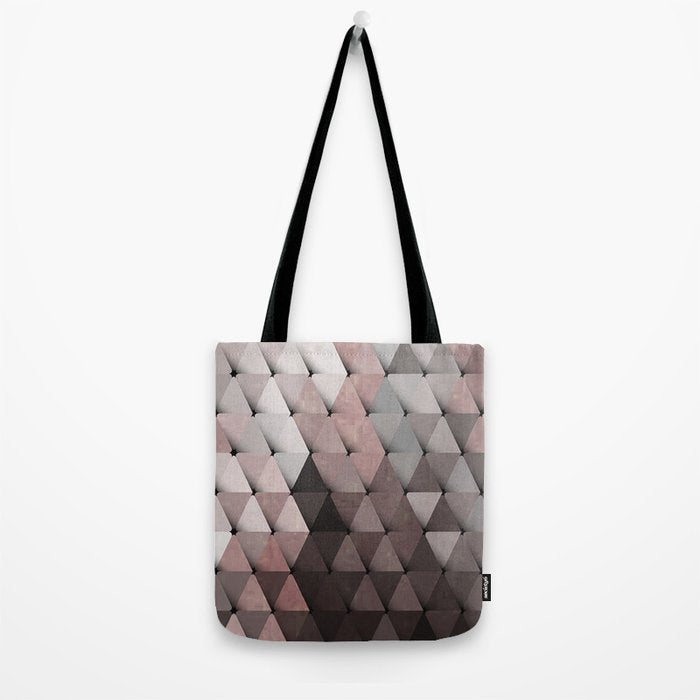 Triangles Putty Mauve Tote Bag Gallery Image 2