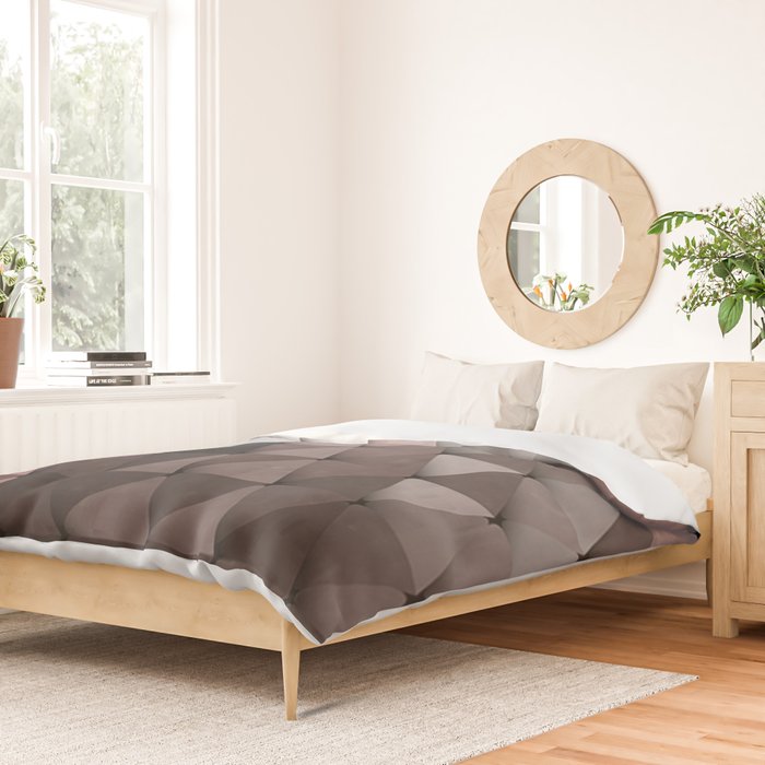 Triangles Putty Mauve Duvet Cover Gallery Image 2