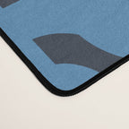Mid Century Modern Loop Blue on Blue Abstract Pattern Desk Mat Gallery Image 4