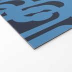 Mid Century Modern Loop Blue on Blue Abstract Pattern Welcome Mat Gallery Image 2