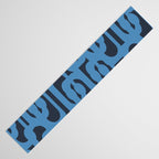 Mid Century Modern Loop Blue on Blue Abstract Pattern Table Runner Gallery Image 3