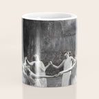 Circle Of Witches vintage Women Dancing -Circle Of Witches Vintage Women Dancing Black And White Coffee Mug Gallery Image 4