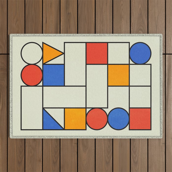 Bauhaus Blocks 02 Outdoor Rug Gallery Image 1