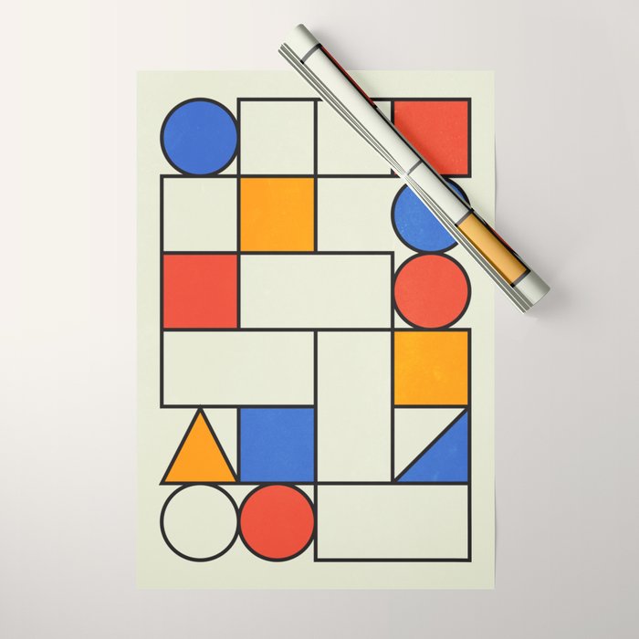 Bauhaus Blocks 02 Wrapping Paper Gallery Image 1