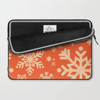 Snowflake Collection - Coral & Cream Laptop Sleeve Gallery Image 2