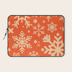 Snowflake Collection - Coral & Cream Laptop Sleeve Gallery Image 1