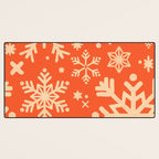 Snowflake Collection - Coral & Cream Desk Mat Gallery Image 3