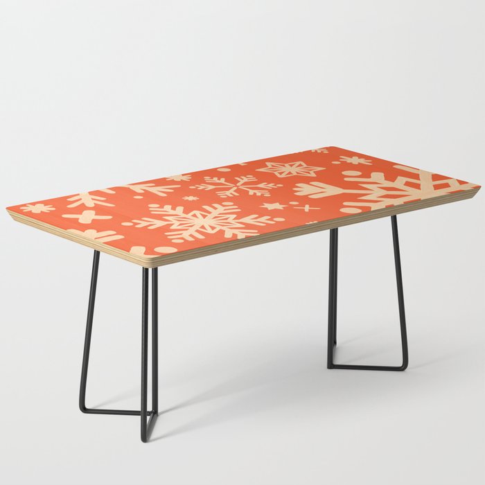 Snowflake Collection - Coral & Cream Coffee Table Gallery Image 1