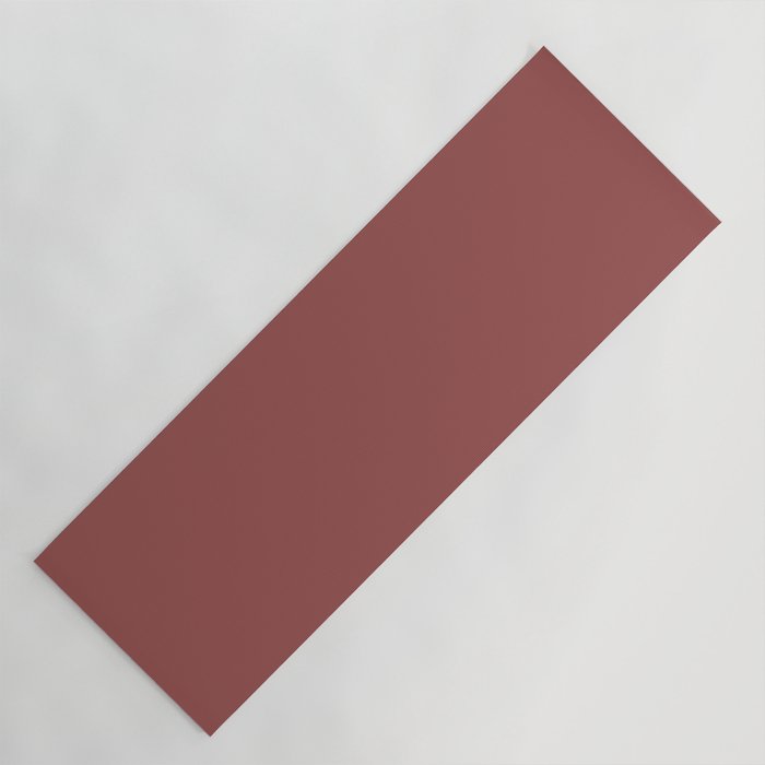 Marsala Wine Solid Color Yoga Mat Gallery Image 1