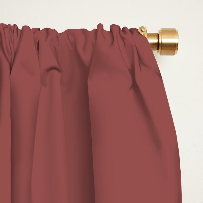 Marsala Wine Solid Color Window Curtain Gallery Image 2