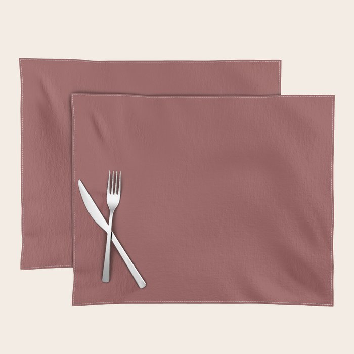 Marsala Wine Solid Color Placemat Gallery Image 1