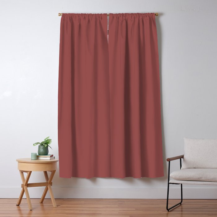 Marsala Wine Solid Color Window Curtain Gallery Image 5