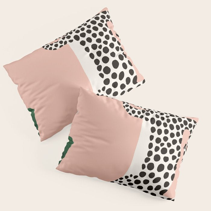 Jazzy Wild Cat, Dancing Leopard Animals Pets, Wildlife Bengal Cats Exotic, Cheetah Jungle Pastel Whimsical, Quirky Bohemian Modern Eclectic Pillow Sham Gallery Image 3