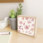 Blush Autumun Fall Flower and Leaves Watercolor All Over Mini Art Print Gallery Image 2