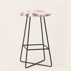 Blush Autumun Fall Flower and Leaves Watercolor All Over Stool Gallery Image 1