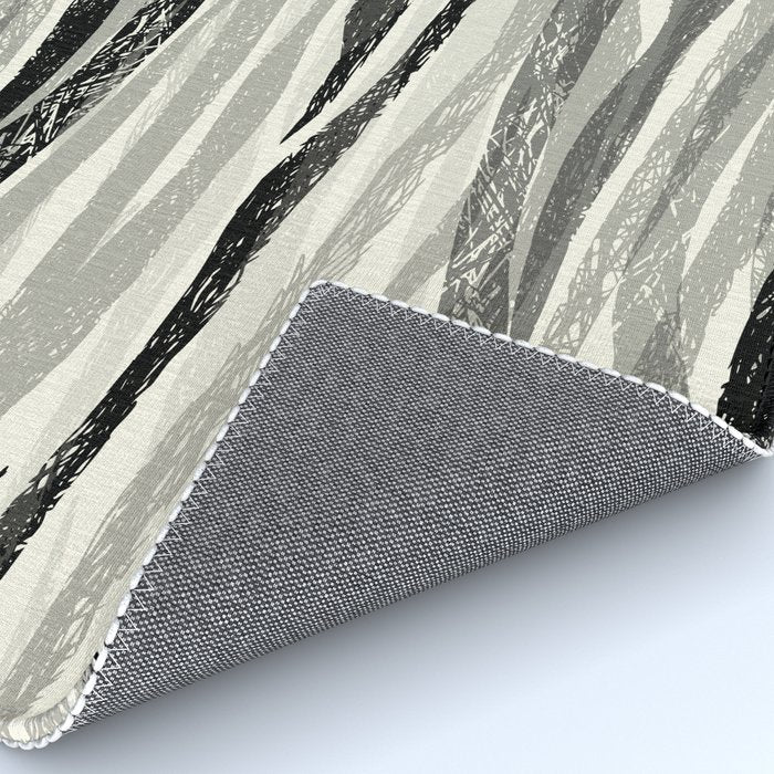 Wildlife Safari animal print black and white Rug Gallery Image 4