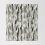 Wildlife Safari animal print black and white Throw Blanket Gallery Image 2