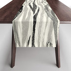 Wildlife Safari animal print black and white Table Runner Gallery Image 1