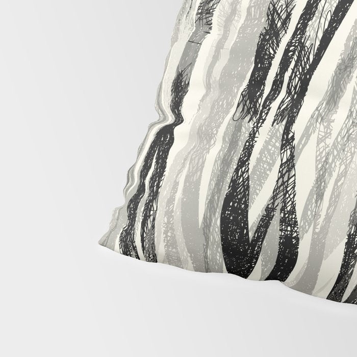 Wildlife Safari animal print black and white Pillow Sham Gallery Image 4