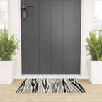 Wildlife Safari animal print black and white Welcome Mat Gallery Image 3