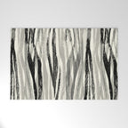 Wildlife Safari animal print black and white Welcome Mat Gallery Image 1