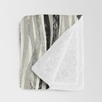 Wildlife Safari animal print black and white Throw Blanket Gallery Image 3