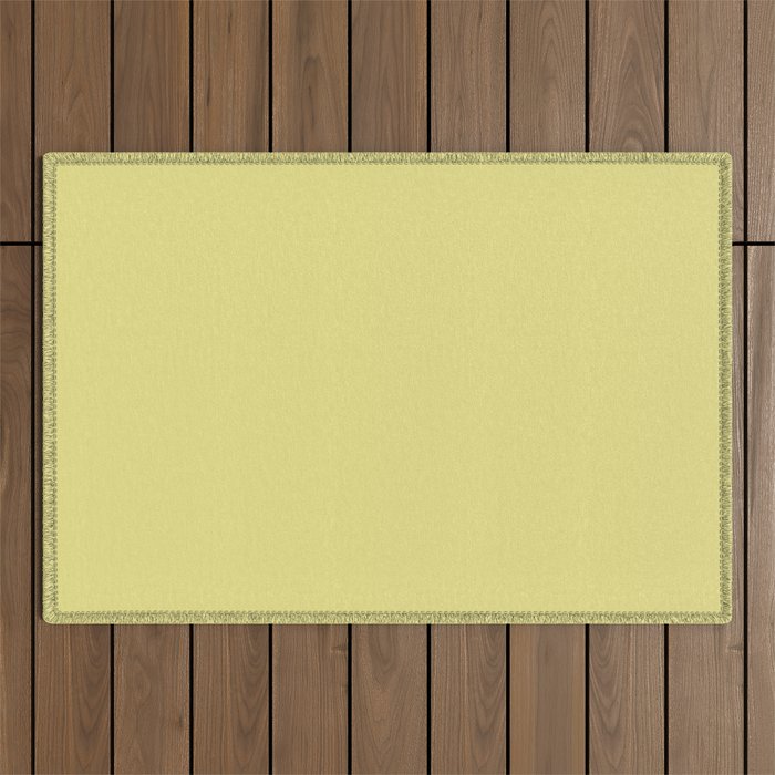 Linden Lemongrass Yellow-Green Solid Color Outdoor Rug Gallery Image 1