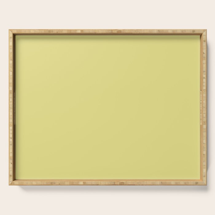 Linden Lemongrass Yellow-Green Solid Color Serving Tray Gallery Image 1