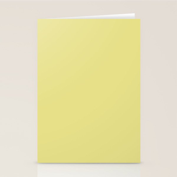 Linden Lemongrass Yellow-Green Solid Color Stationery Card Gallery Image 2