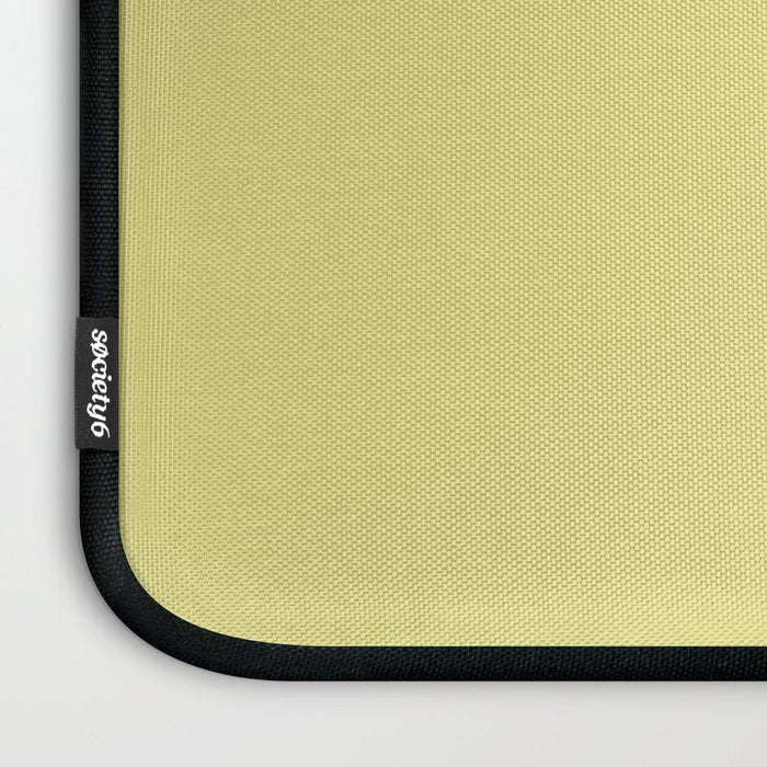 Linden Lemongrass Yellow-Green Solid Color Laptop Sleeve Gallery Image 3