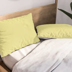 Linden Lemongrass Yellow-Green Solid Color Pillow Sham Gallery Image 2