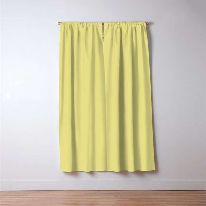 Linden Lemongrass Yellow-Green Solid Color Window Curtain Gallery Image 3