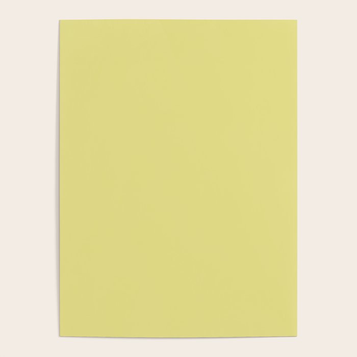 Linden Lemongrass Yellow-Green Solid Color Poster Gallery Image 4