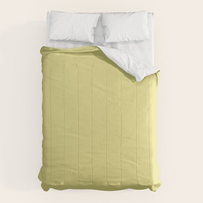 Linden Lemongrass Yellow-Green Solid Color Comforter Gallery Image 6