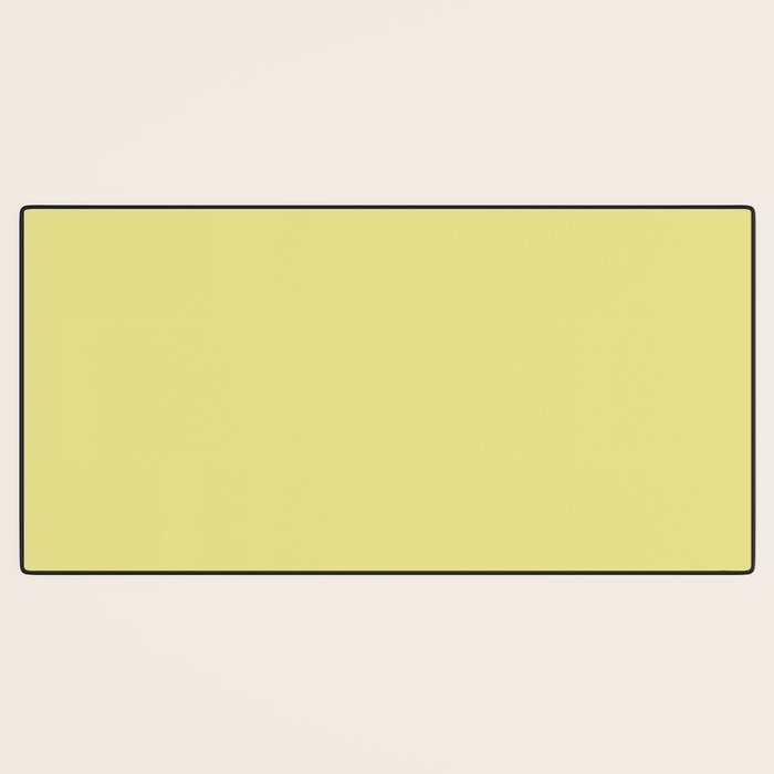 Linden Lemongrass Yellow-Green Solid Color Desk Mat Gallery Image 3